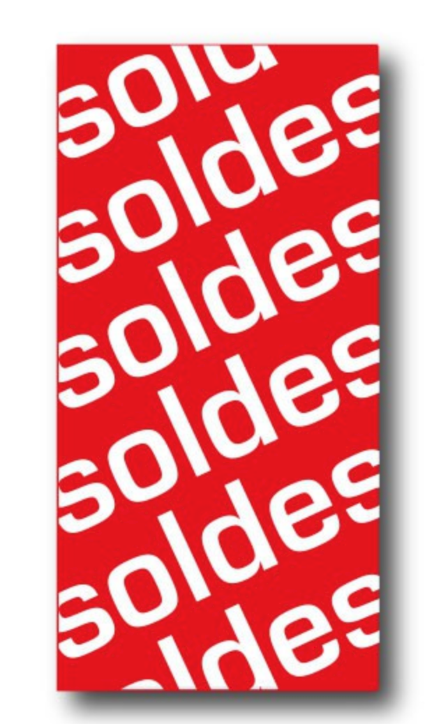 Affiche SOLDES 40x80cm - Sopadec - Décoration Emballage Fête à Nevers